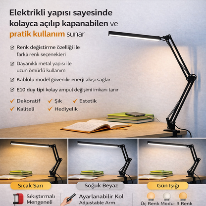 Klipsli Masa Lambası