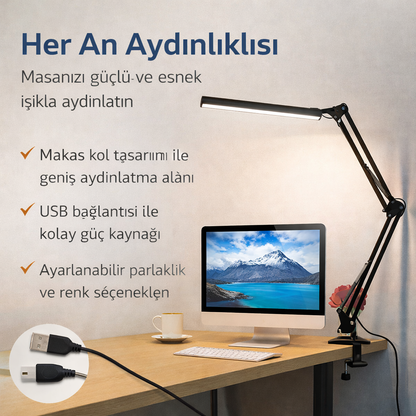 Klipsli Masa Lambası