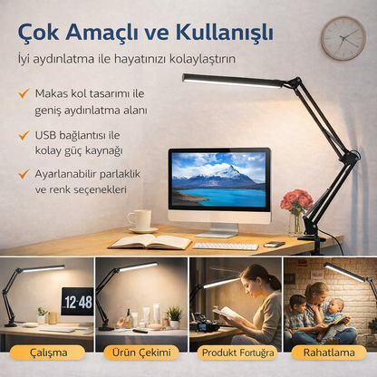 Klipsli Masa Lambası